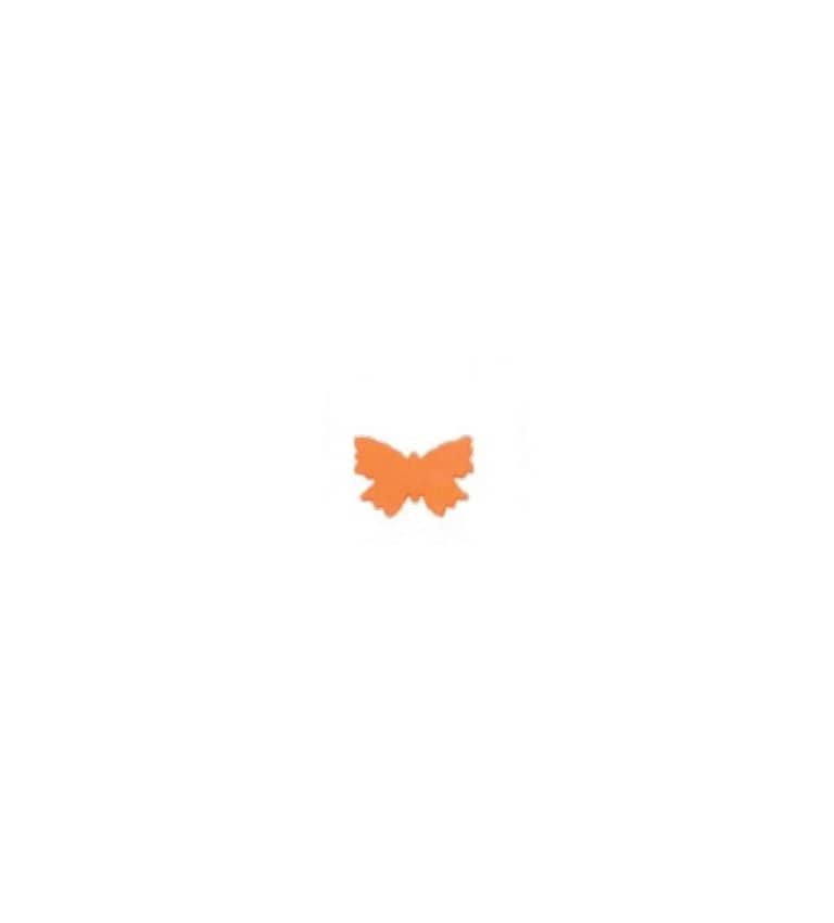 Verzierornament Schmetterling klein ca. 13 x 8 mm Farbe: orange