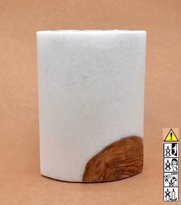 Oval Kerze mit Holz, Unikat Holzkerze, Individuelle runde Hochzeitskerze mit Holz aus Stearin. Kerze mit Holzelement, Individuelle, persönliche Hochzeitskerze Holzkerze, Rund Stearinoptik, Hochzeitskerze mit Teelicht im Kerzen online Shop für Hochzeiten bestellen, günstig kaufen.