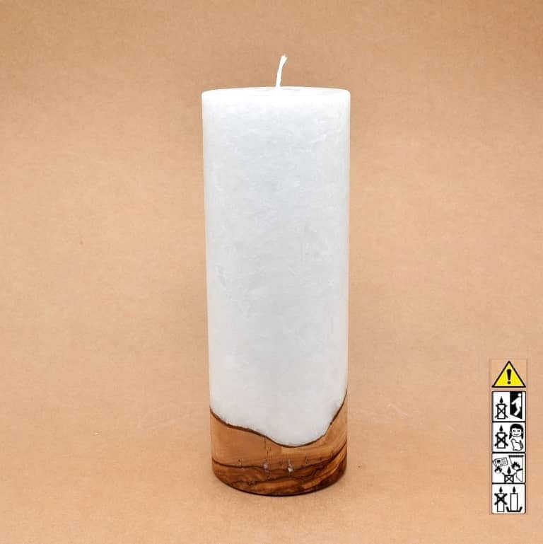 Hochzeitskerze, Kerze mit Holzeinsatz, Teelicht rund, Stearin, im Kerzen online Shop für Hochzeiten bestellen, günstig kaufen.
