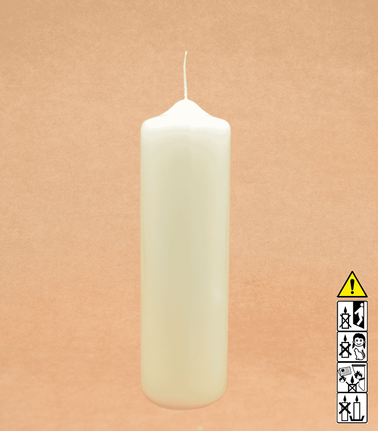 10% Bienenwachs Kerzenrohling Altarkerze Spitzkopfkerze 300 x 80 mm