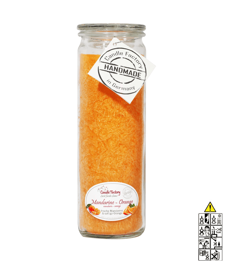 Mandarine-Orange - Big Jumbo Duftkerze im Glas von Candle Factory