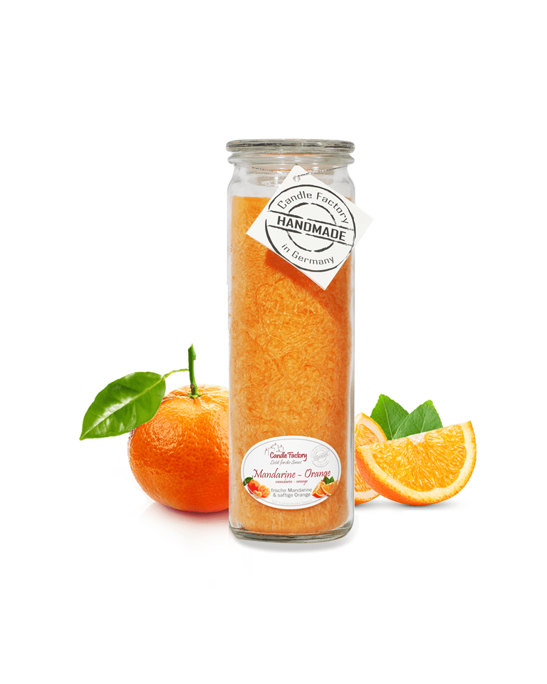 Mandarine-Orange - Big Jumbo Duftkerze im Glas von Candle Factory