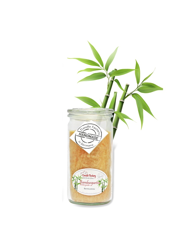Bambusgarten Mini Jumbo hochwertige Duftkerze im Glas