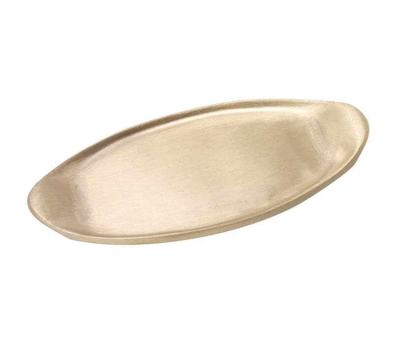 Kerzenteller / Kerzenhalter oval Innen 13 x 6,5 cm goldoptik matt Kerzenteller oder Kerzenhalter kaufen für oval Innen 13 x 6,5 cm goldoptik matt