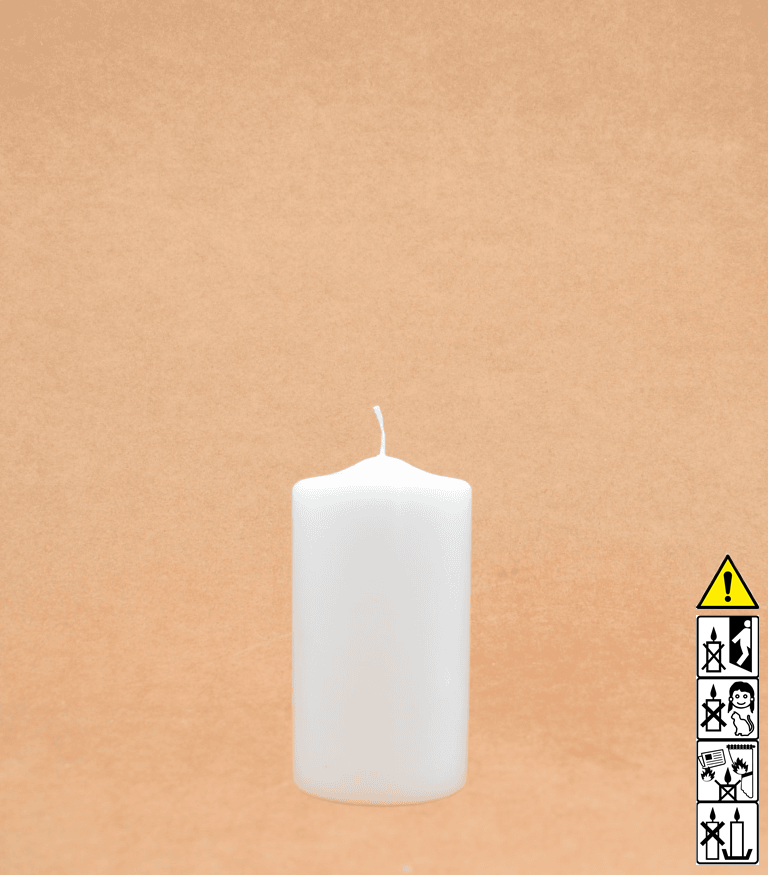 Kerzenrohling Spitzkopfkerze 150 x 80 mm getaucht weiß