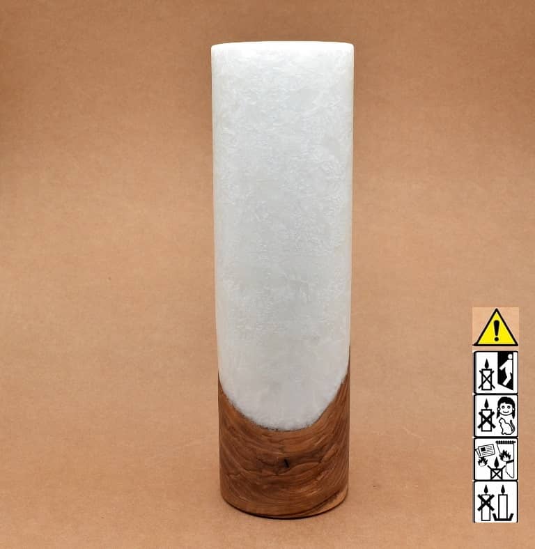 Hochzeitskerze, Kerze mit Holzeinsatz, Teelicht rund, Stearin, im Kerzen online Shop für Hochzeiten bestellen, günstig kaufen.