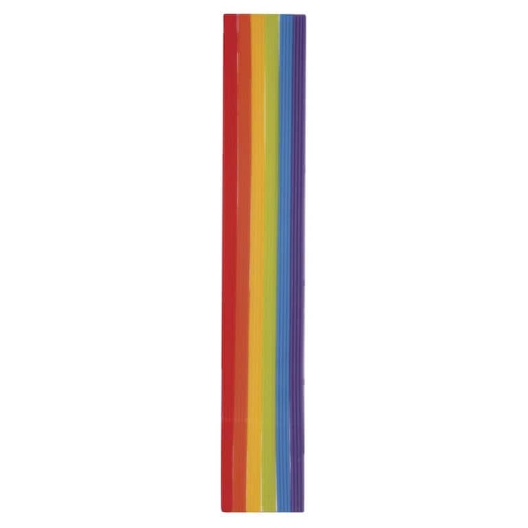 Basteln mit Verzierwachs Rundstreifen 2 mm Regenbogen (20 Stück L=230 mm)