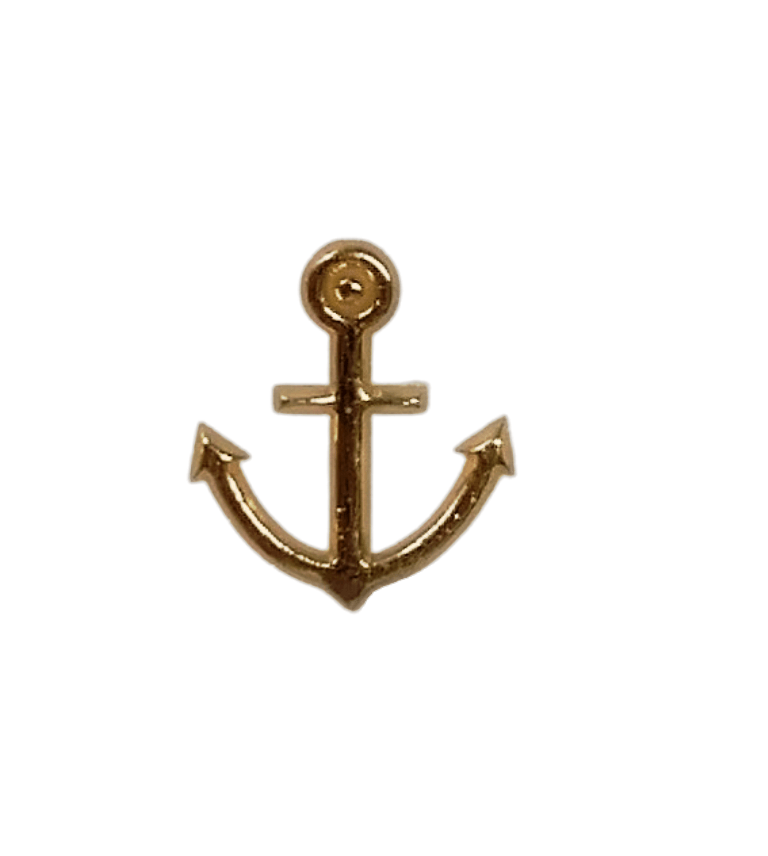 Verzierwachs Anker in gold 25x23mm (1 Stück)