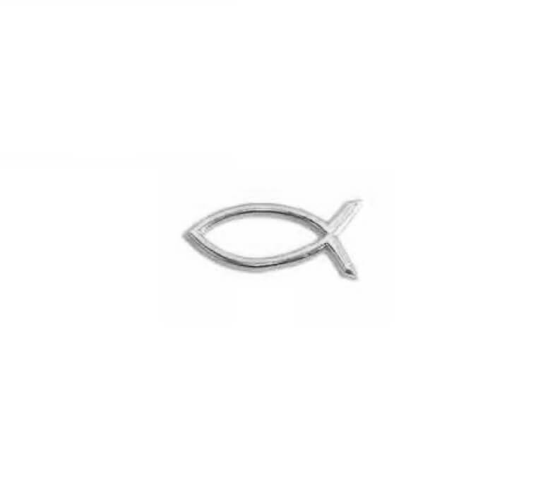 Verzierornament Verzierwachs Christlicher Fisch FG/S silber 40 x 18 mm Verzierornament Verzierwachs online bestellen Christlicher Fisch FG/S silber 40 x 18 mm