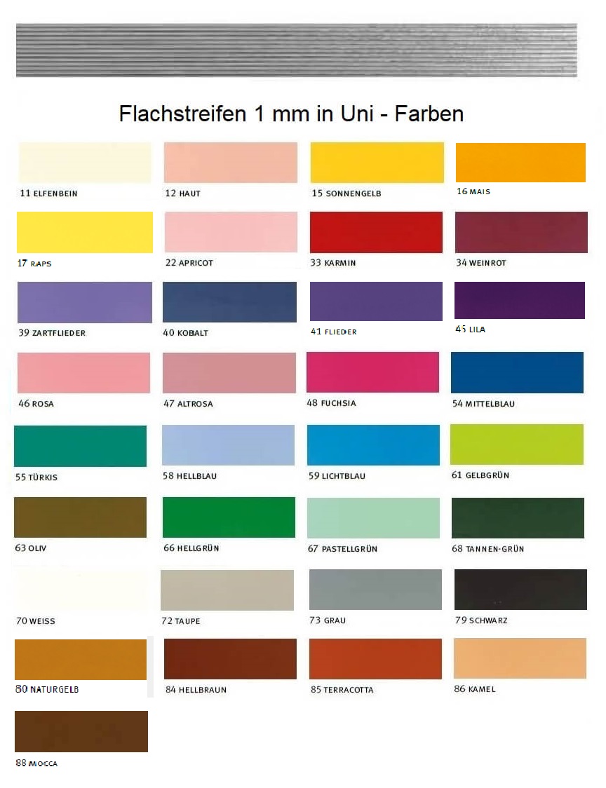 "Altrosa = Farbe 47" 1 mm Flachstreifen Verzierwachs (30 Stück L=220mm) "Altrosa = Farbe 47" 1 mm Flachstreifen Verzierwachs (30 Stück L=220mm)