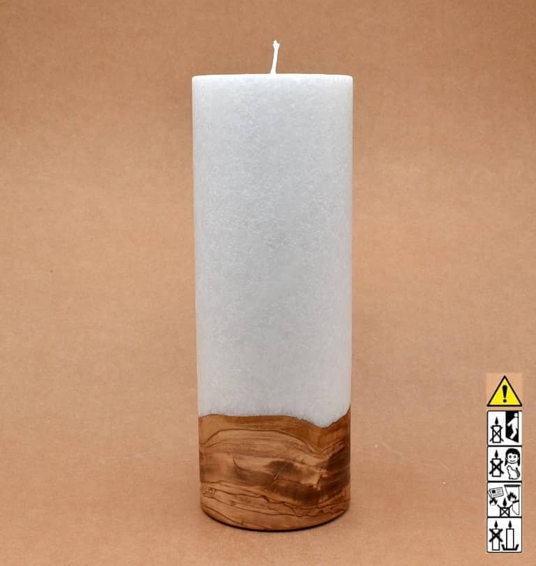 Hochzeitskerze, Kerze mit Holzeinsatz, Teelicht rund, Stearin, im Kerzen online Shop für Hochzeiten bestellen, günstig kaufen.