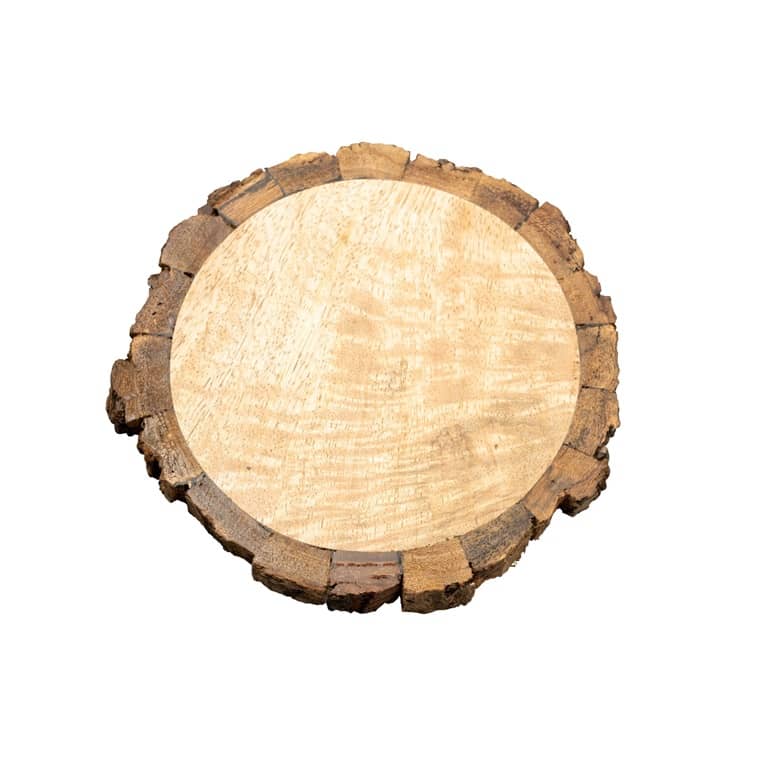 Kerzenteller / Kerzenhalter aus Holz mit Rinde Innen = 12 cm Kerzenteller / Kerzenhalter aus Holz mit Rinde Innen = 12 cm