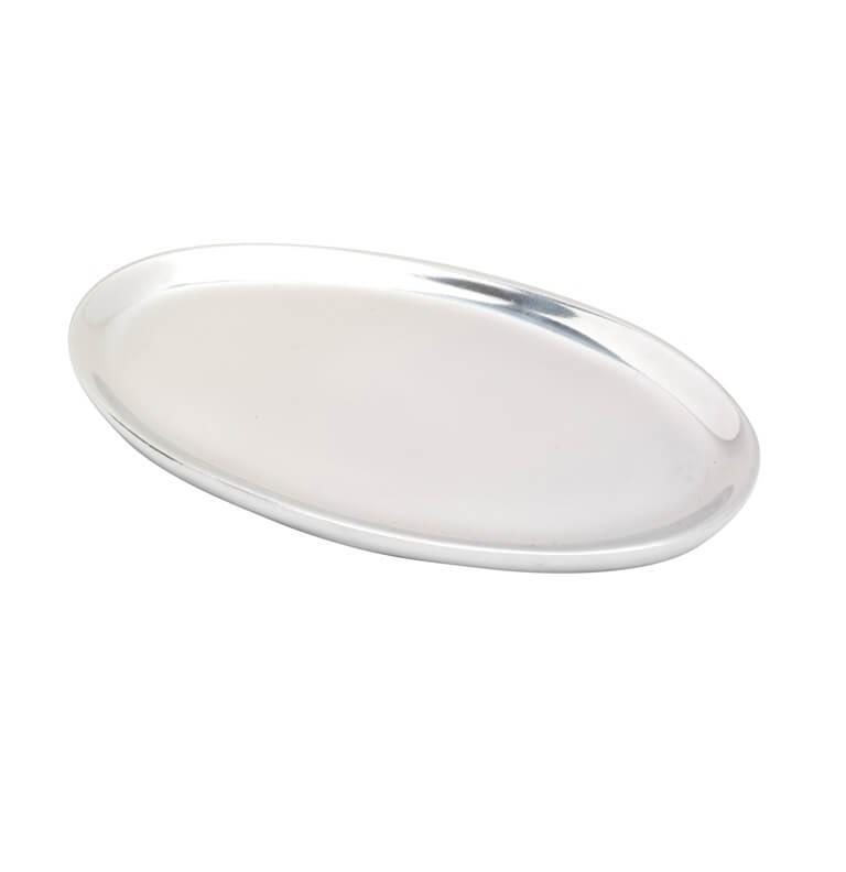 Kerzenteller Oval silberopt. pol. 17x10 Kerzenteller/ Kerzenständer oval silber poliert, 17 x 10 cm online in unserm online Shop kaufen