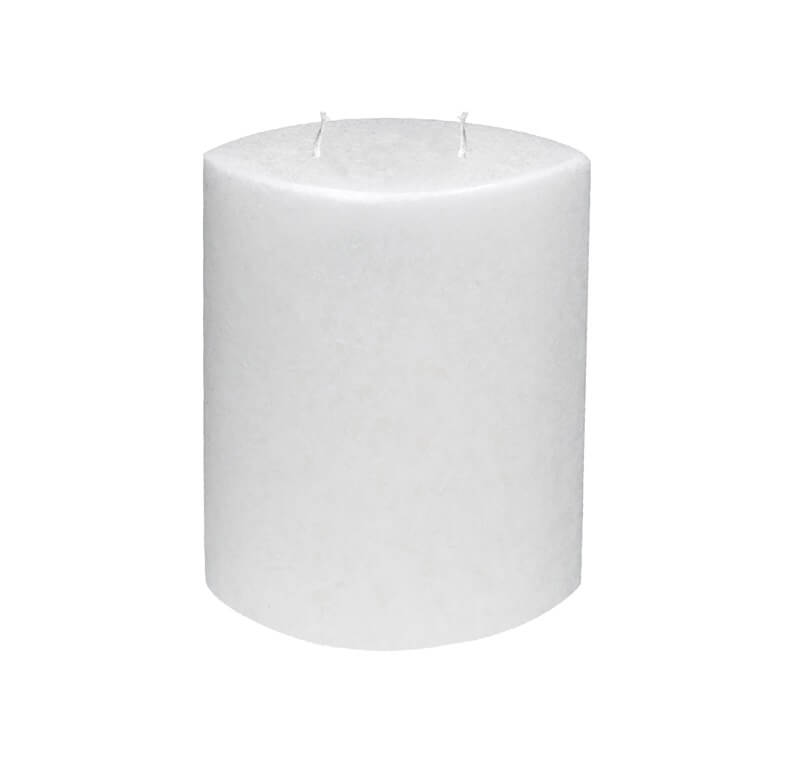 Kerzenrohling Oval Stearin weiß-kristall 80 x 140 x 240 mm 2 Dochte