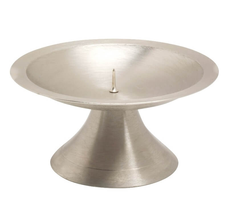 Kerzenständer Ø = 11 cm silberoptik matt Für ihre Kerze ist ein Kerzenständer Ø = 11 cm silberoptik matt optimal.