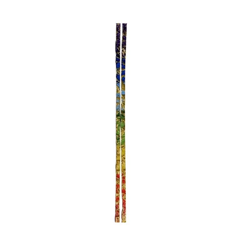 3D Regenbogenstreifen mit Gold 5 x 200mm (2 Stück)
