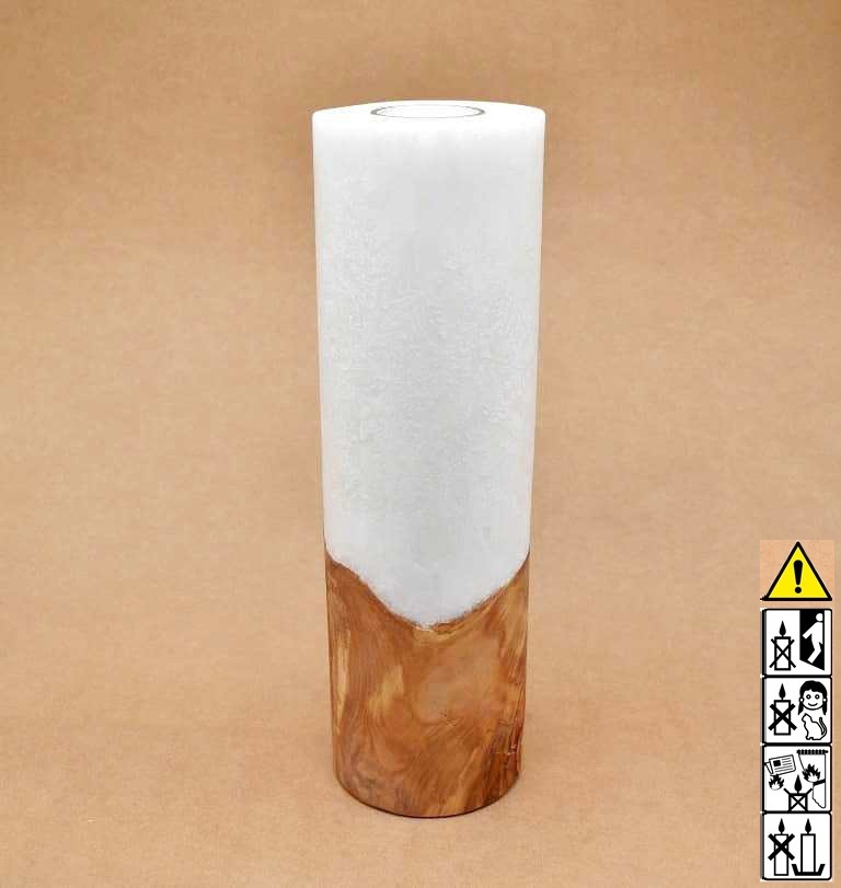 Kerze mit Holz, Teelicht, Unikat Holzkerze, Individuelle runde Hochzeitskerze mit Holz, Holzelementen Teelicht Hochzeitskerze, Kerze mit Holzeinsatz, Teelicht rund, Stearin, im Kerzen online Shop für Hochzeiten bestellen, günstig kaufen.