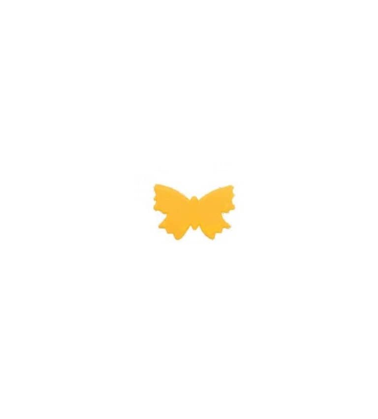 Verzierornament Schmetterling groß ca. 20 x 13 mm Farbe: gelb