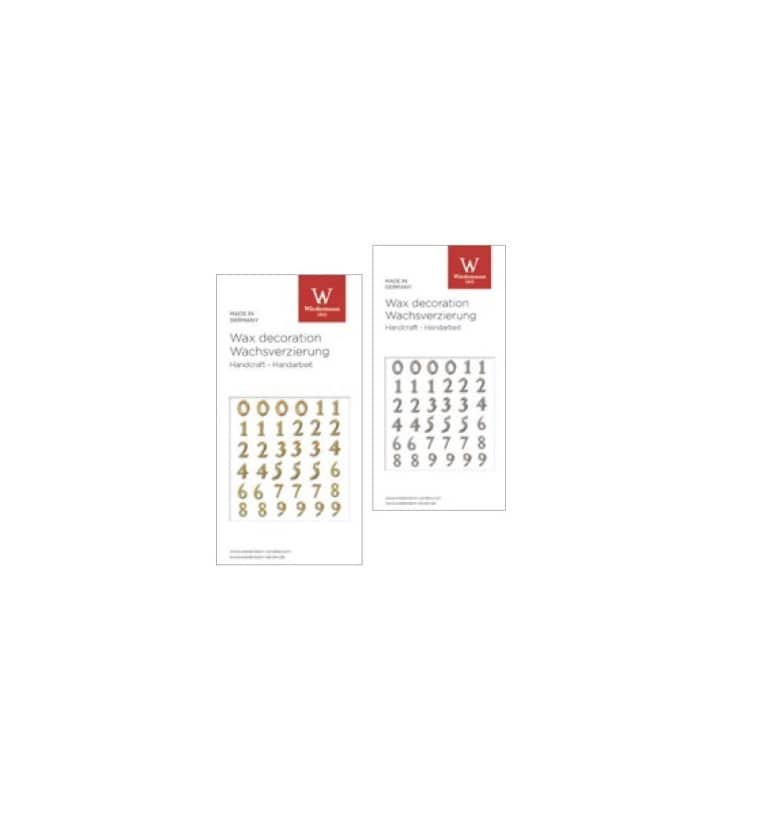 Verzierornament Verzierwachs Zahlen 0-9 (Classic) Gold 8 mm Verzierornament Verzierwachs online bestellenZahlen 0-9 (Classic) Gold 8 mm