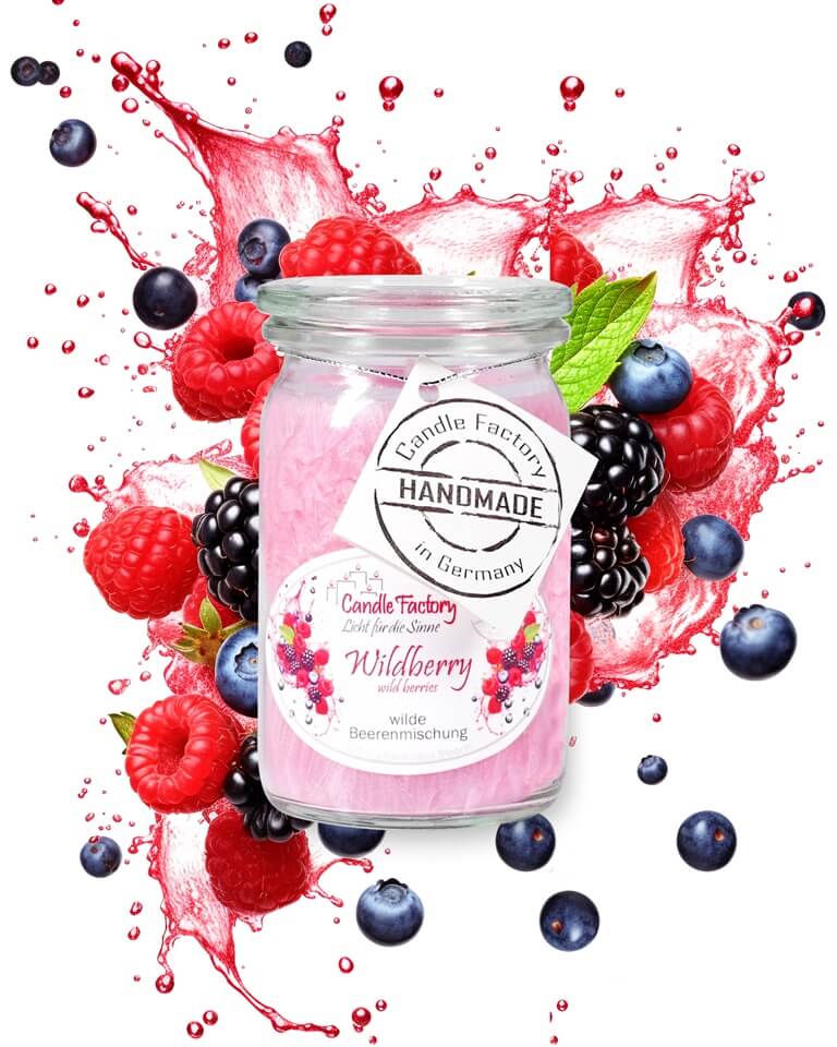 Wildberry - Baby Jumbo Duftkerze im Glas von Candle Factory