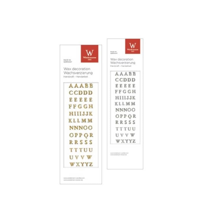 Verzierornament Verzierwachs Buchstaben A-Z (Classic) Gold 8 mm Verzierornament Verzierwachs online bestellenBuchstaben A-Z (Classic) Gold 8 mm