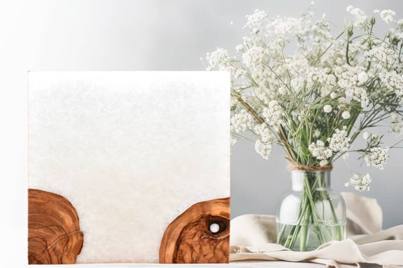 Kerze mit Holzelement für Hochzeitskerze ausgesucht. günstig in unserem Onlineshop kaufen. Personalisierte Hochzeitskerze online kaufen