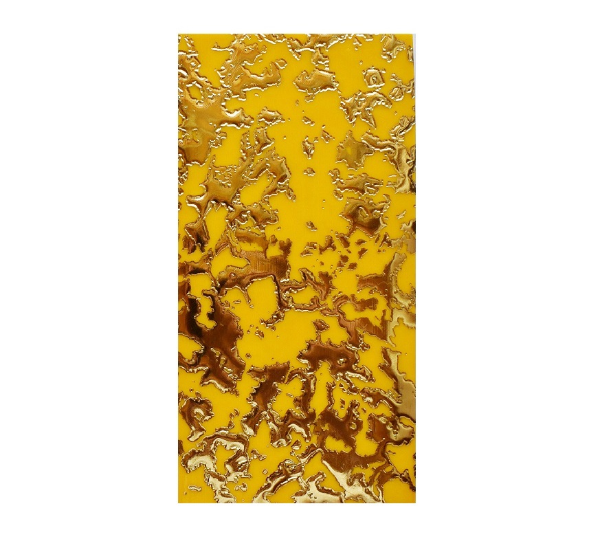Verzierwachsplatten "2.9-943-15 geprägt" Gold auf Sonnengelb Verzierwachsplatten "2.9-943-15 geprägt" Gold auf Sonnengelb