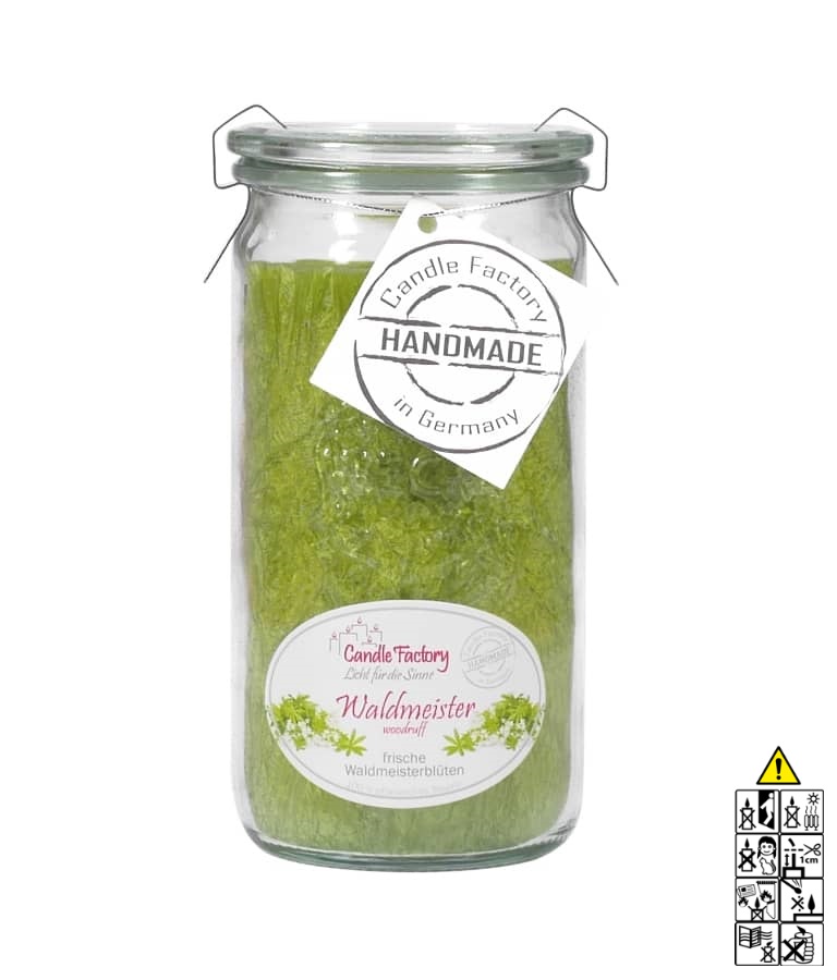 Waldmeister - Mini Jumbo hochwertige Duftkerze im Glas