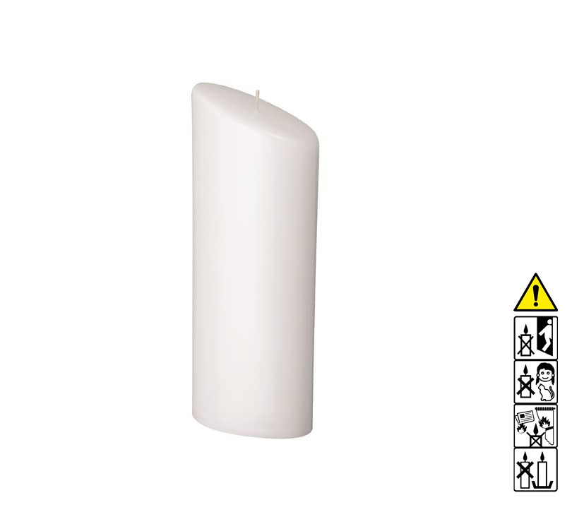 Kerzenrohling Ellipse abgeschrägt 230 x 90 x 55 mm getaucht weiß Mit hochwertigen Kerzenrohling Ellipse abgeschrägt 230 x 90 x 55 mm getaucht weiß bastelt macht Freude.