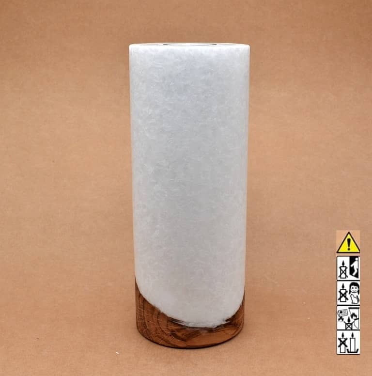 Kerze mit Holz Unikat Rund 100x250mm mit Teelicht. Jetzt in unserem Geschenke Onlineshop kaufen.
