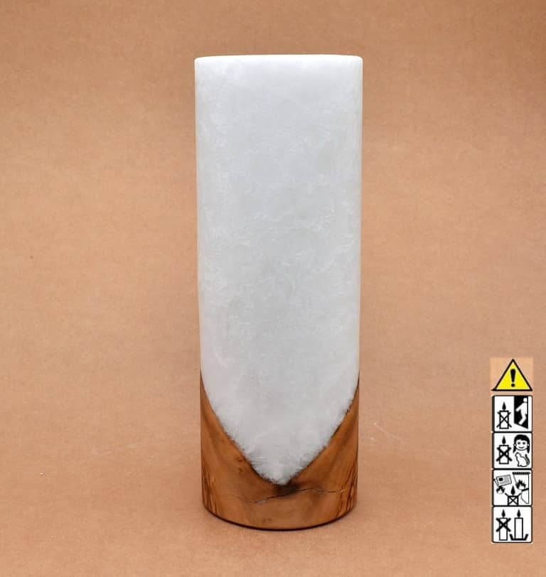 Hochzeitskerze, Kerze mit Holzeinsatz, Teelicht rund, Stearin, mit Individuelle, perönliche Hochzeitskerze  im Kerzen online Shop für Hochzeiten bestellen, günstig kaufen.