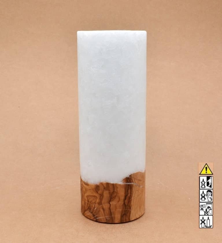 Hochzeitskerze, Kerze mit Holzeinsatz, Teelicht rund, Stearin, mit Individuelle, perönliche Hochzeitskerze  im Kerzen online Shop für Hochzeiten bestellen, günstig kaufen.