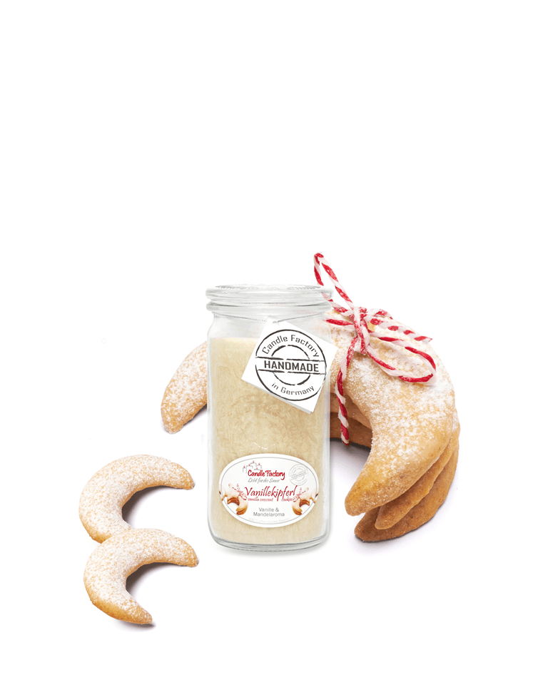 Vanillekipferl Mini Jumbo hochwertige Duftkerze im Glas