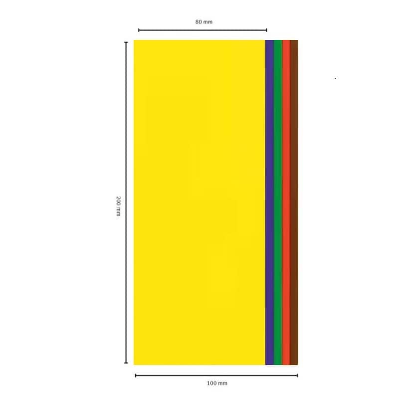 Basteln mit Wachsmotive, Verzierwachs und Verzierwachsplatten 5er Sortiment Nr.1 (verschiedene Farben)