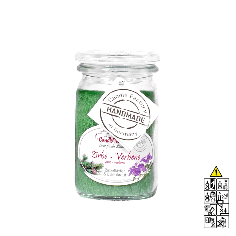 Zirbe-Verbene - Baby Jumbo Duftkerze im Glas von Candle Factory