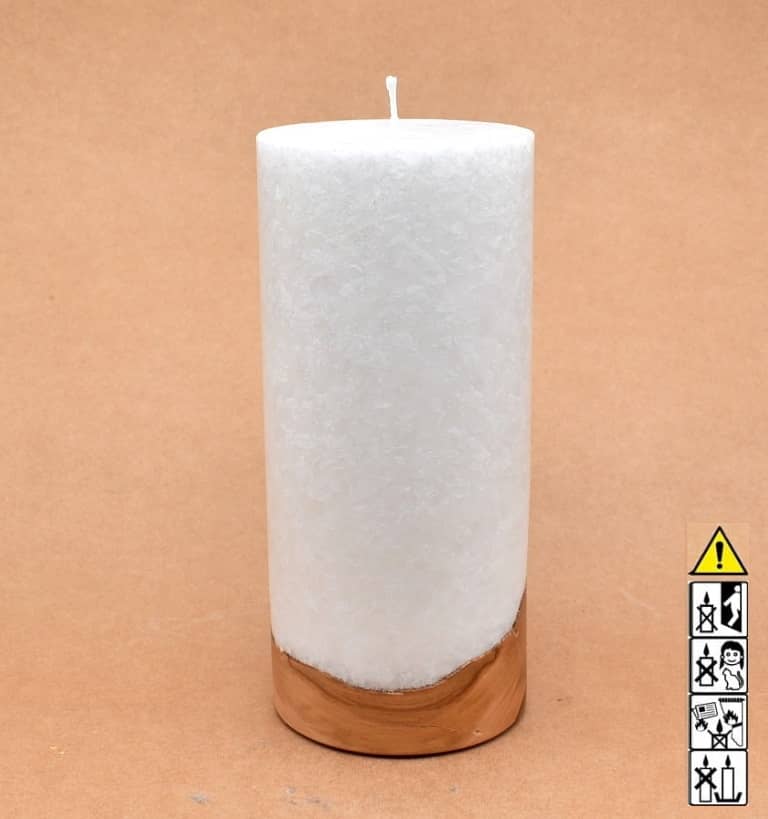 Hochzeitskerze, Kerze mit Holzeinsatz, Teelicht rund, Stearin, im Kerzen online Shop für Hochzeiten bestellen, günstig kaufen.