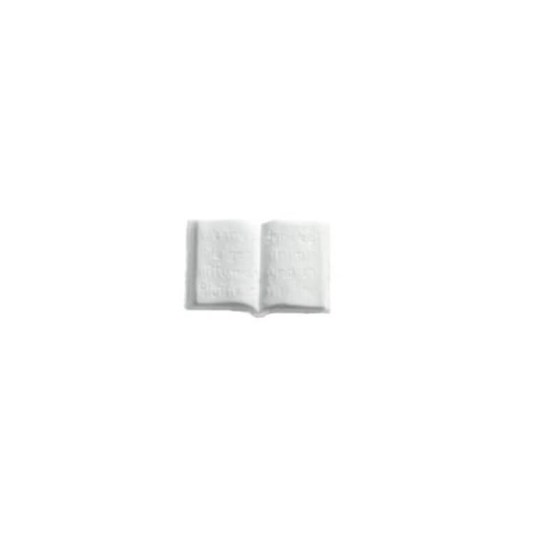 Verzierwachs: Bibel in weiß 20 x 31 mm (1 Stück) Verzierwachs: Bibel in weiß 20 x 31 mm (1 Stück)