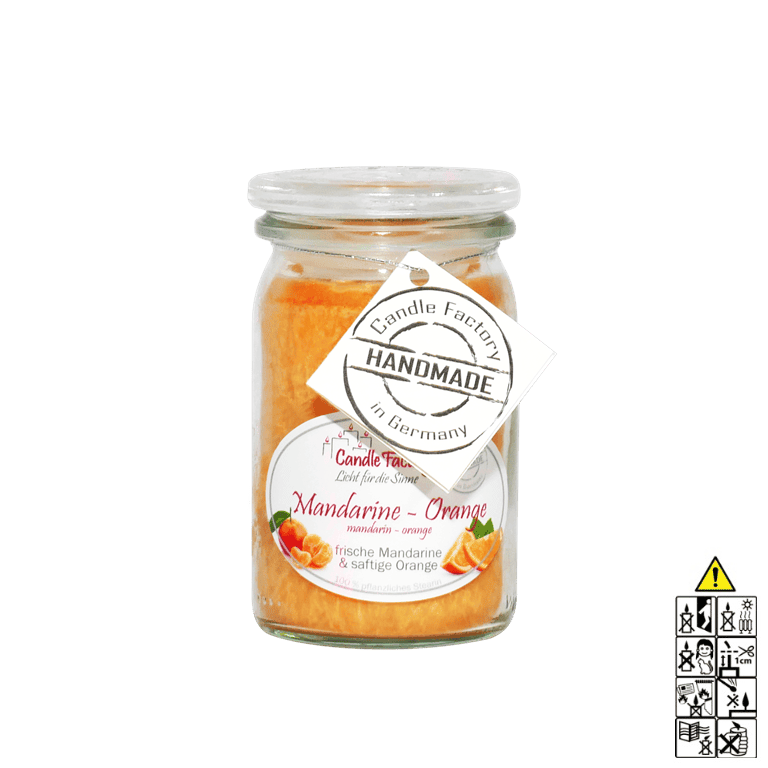 Mandarine-Orange - Baby Jumbo Duftkerze im Glas von Candle Factory