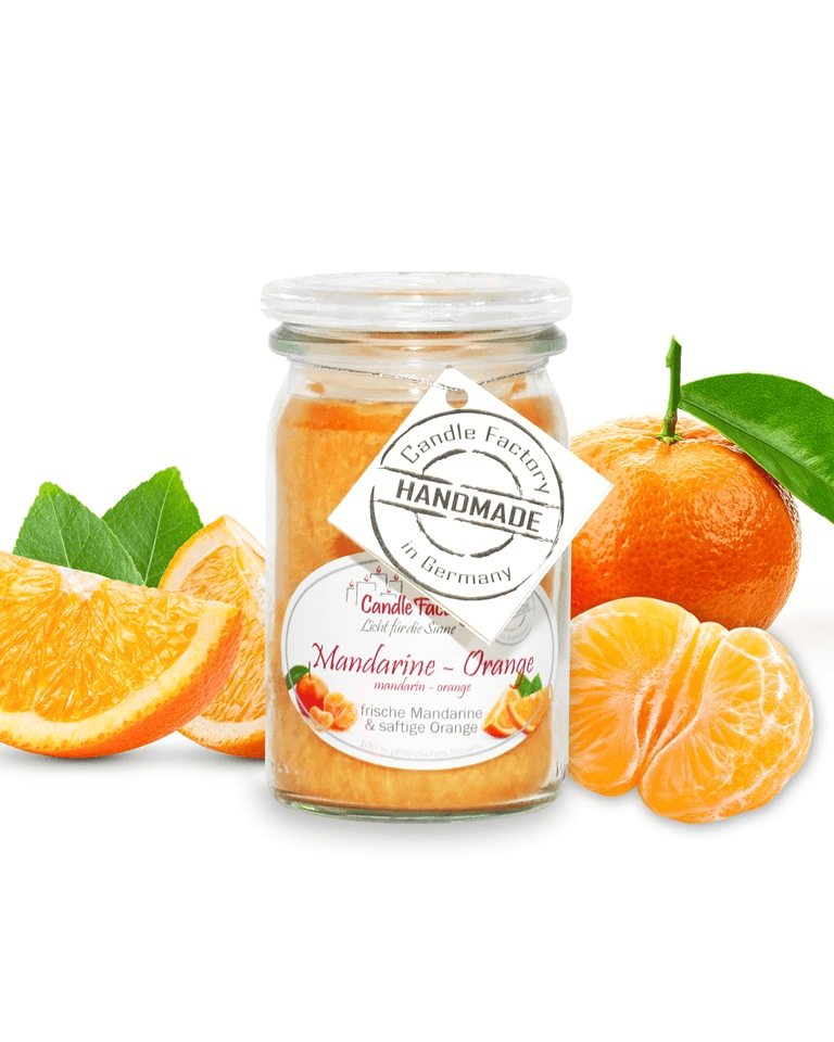 Mandarine-Orange - Baby Jumbo Duftkerze im Glas von Candle Factory
