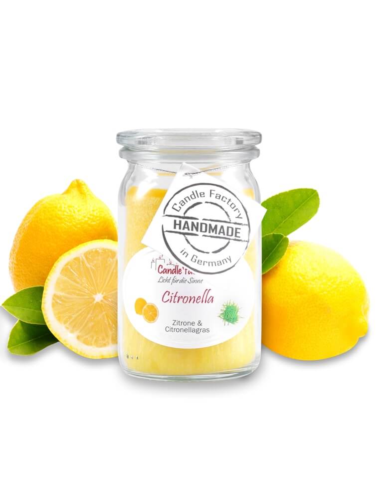 Hochwertige Duftkerze von Candle Factory Citronella Baby Mini Jumbo Duftkerze im Glas in der Farbe gelb g?nstig in Kerzen Online Shop kaufen. Duftkerzen im Glas. Geschenkidee Citronella Baby Mini Jumbo Duftkerze im Glas in der Farbe gelb.