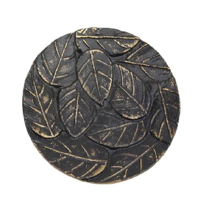 Kerzenteller / Kerzenhalter Ø = 12 cm schwarz / goldoptik (Alu) Kerzenteller oder Kerzenhalter kaufen für Ø = 12 cm schwarz / goldoptik (Alu)  optimal.