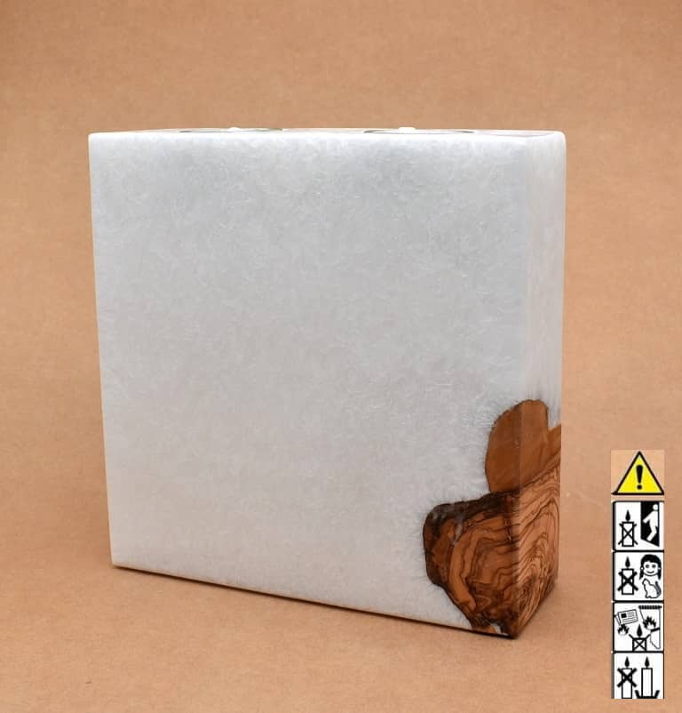 Hochzeitskerze, Kerze mit Holzeinsatz, Teelicht rund, Stearin, im Kerzen online Shop für Hochzeiten bestellen, günstig kaufen.
