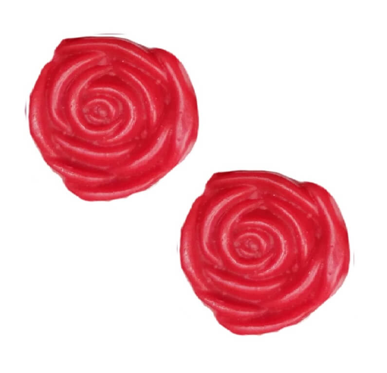 Rosenblüte 20mm in rot (2 Stück)