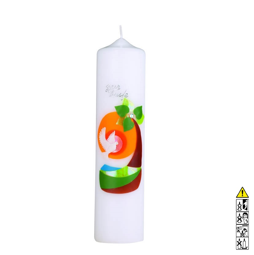 Taufkerze Taube im Licht 250 x 60 mm Taufkerze kaufen mit Motiv Taube im Licht 250 x 60 mm