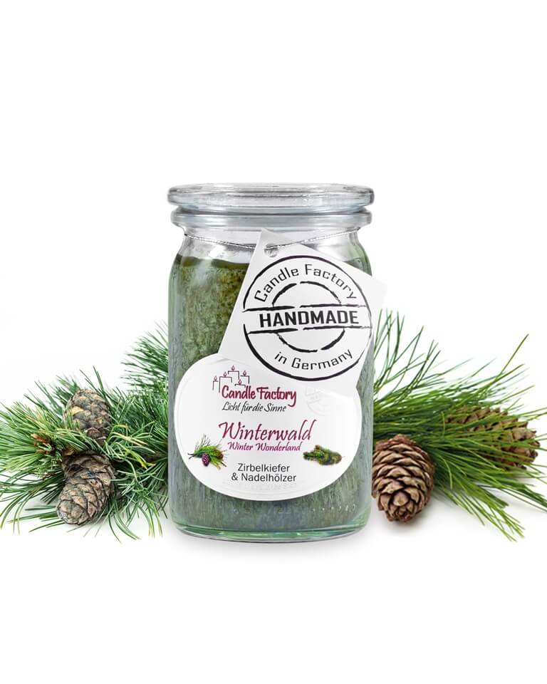 Hochwertige Duftkerze von Candle Factory Baby Mini Jumbo gr?n mit dem Duft Winterwald im Glas g?nstig in Kerzen Online Shop kaufen. Duftkerzen im Glas. Geschenkidee Baby Mini Jumbo gr?n mit dem Duft Winterwald im Glas