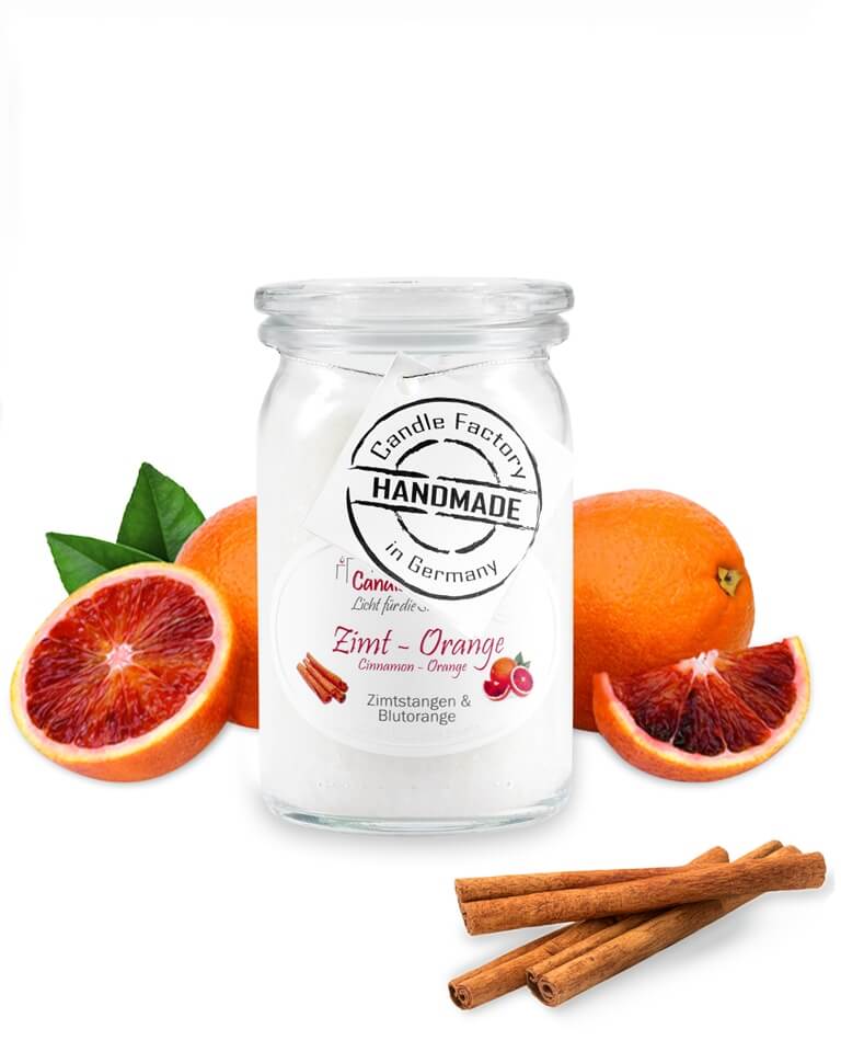 Zimt Orange - Baby Jumbo Duftkerze im Glas von Candle Factory