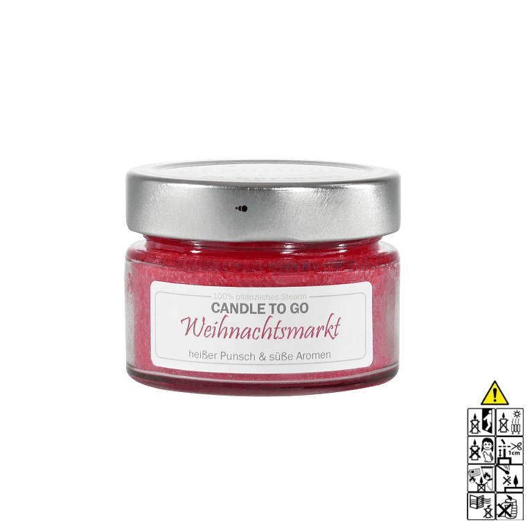 Weihnachtsmarkt  - Candle to Go Reisekerze. Duftkerze im Glas von Candle Factory