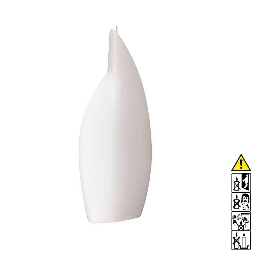 Kerzenrohling Flamme groß 295 x 125 x 40 mm getaucht weiß Mit hochwertigen Kerzenrohling Flamme groß 295 x 125 x 40 mm getaucht weiß bastelt macht Freude.