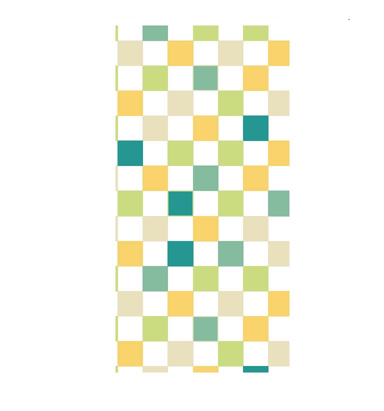 Verzierwachsplatten "2.8-3529 Drucke" Karo Grün - Gelb