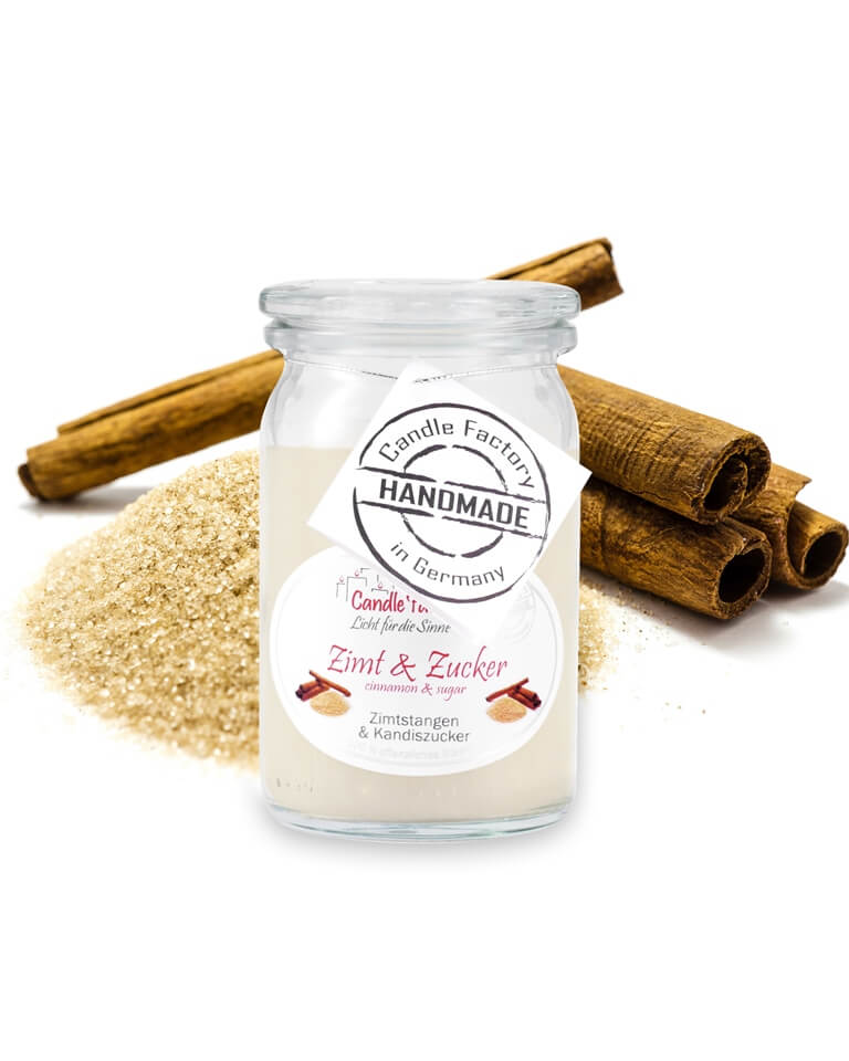 Zimt und Zucker - Baby Jumbo Duftkerze im Glas von Candle Factory